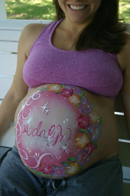 Идеи для фотосессии беременных, часть 3 "Боди арт животиков""