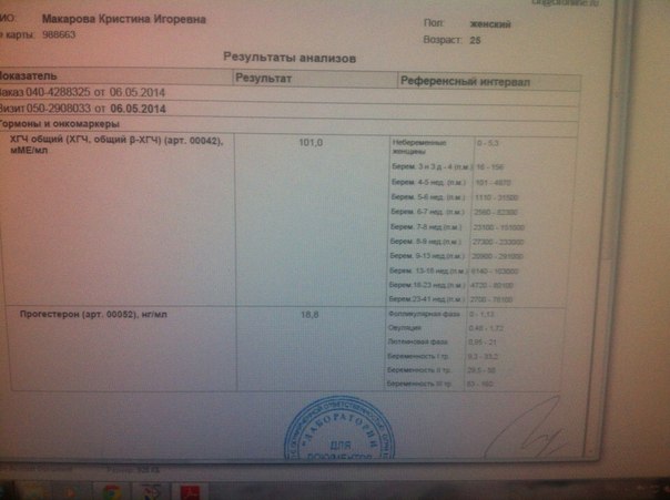 Получила ХГЧ