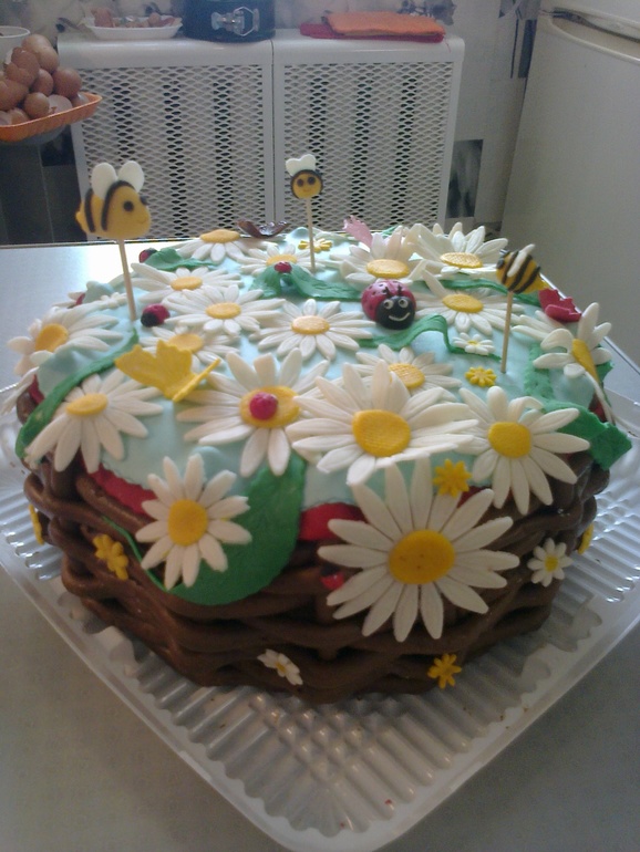 корзинка с ромашками!