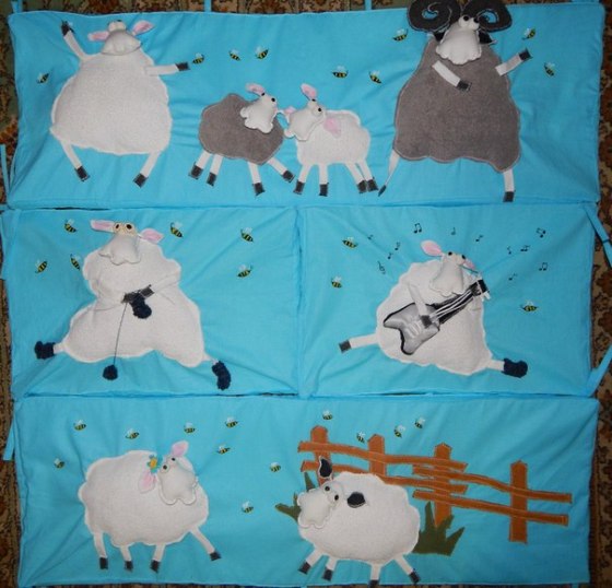 борта для детских кроваток ручной работы!!!