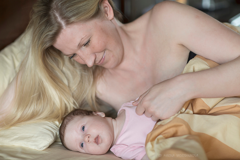 Таня, Саша, Денис и малышка Лерочка