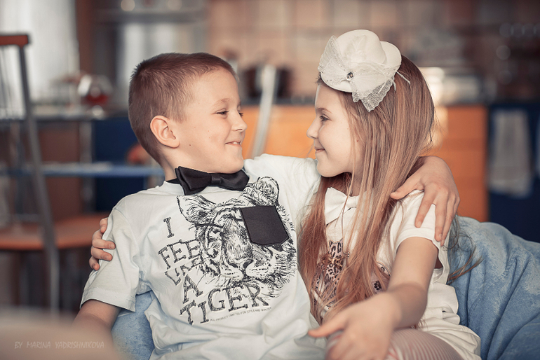 Таня, Саша, Денис и малышка Лерочка