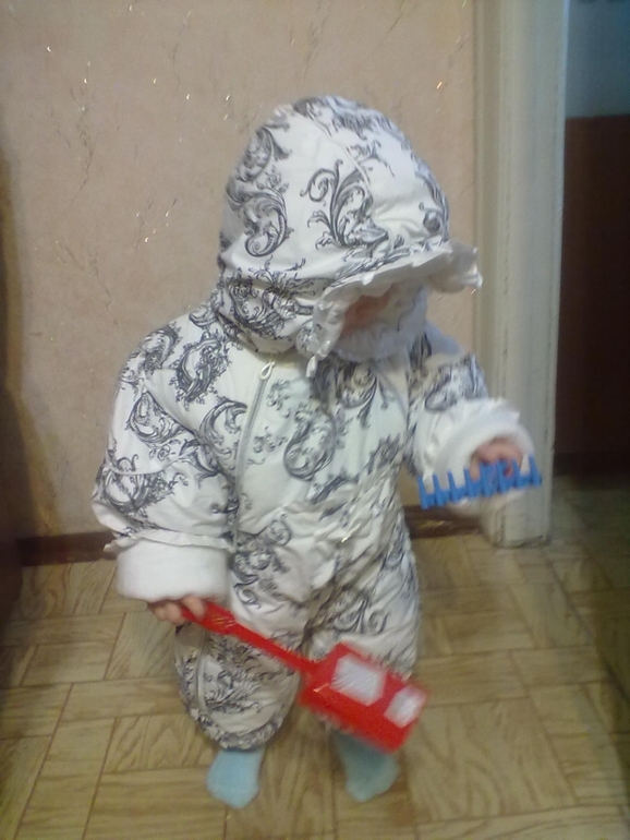 продам зимний комбенезон-трансформер, 80см