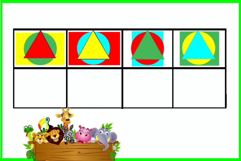Развиваем логику,учим цвета,изучаем геометрические фигуры)
