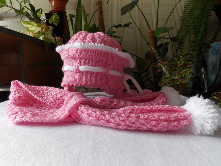 Шапочка "Розовая нежность"