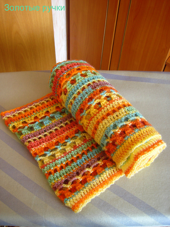 Шарф-палантин "Радуга"