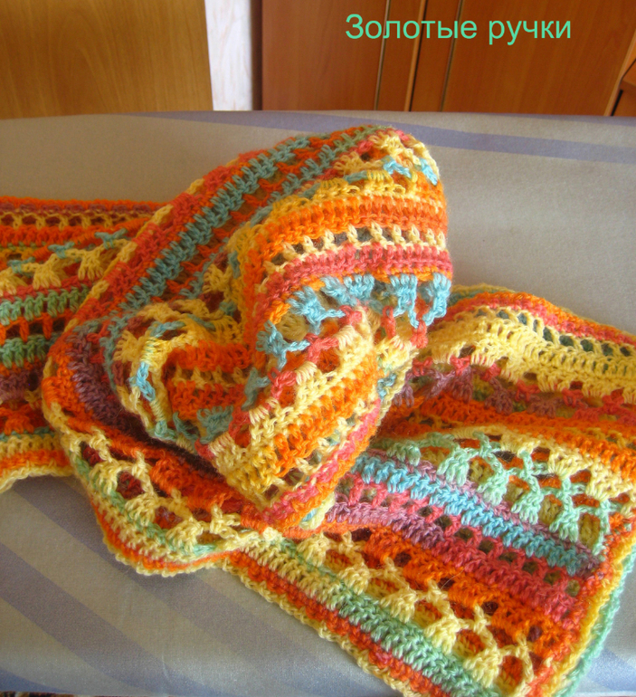 Шарф-палантин "Радуга"