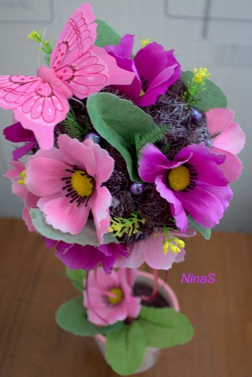 Топиарий "Розовое облако"