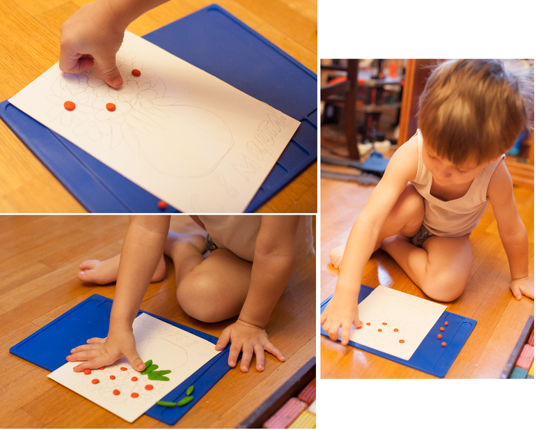 Пластилиновая открытка на 8 марта