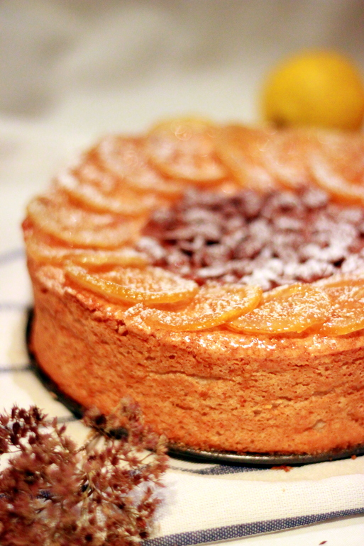 Лимонно-миндальный торт