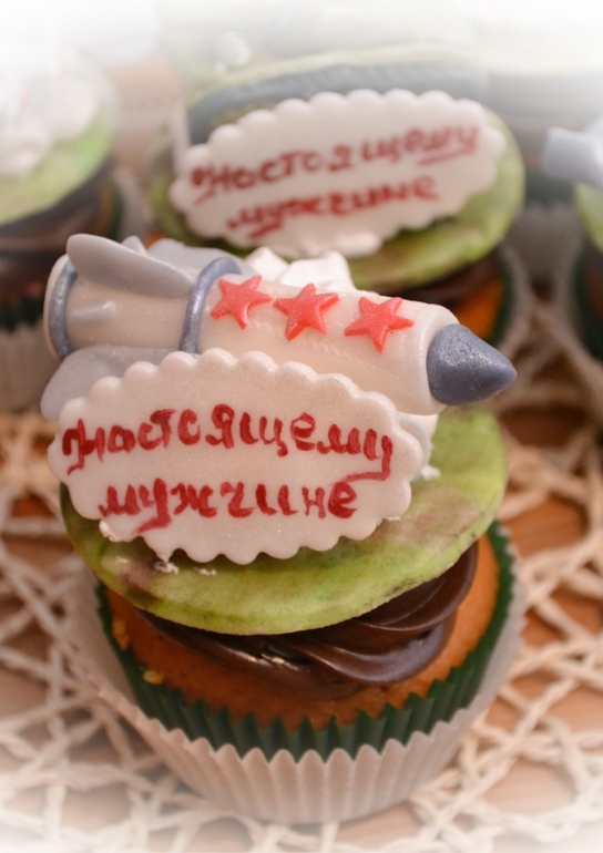 Капкейки к 23 февраля