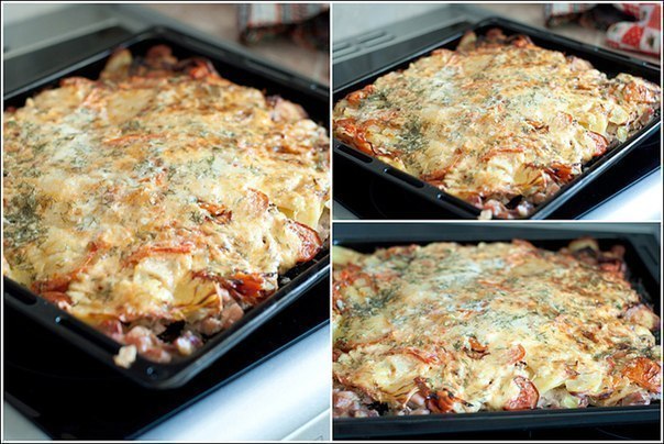 Слоеная картошка