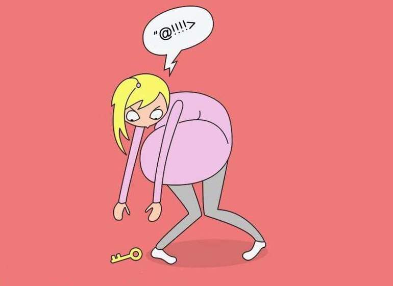 Прикольные карикатуры про беременных 66
