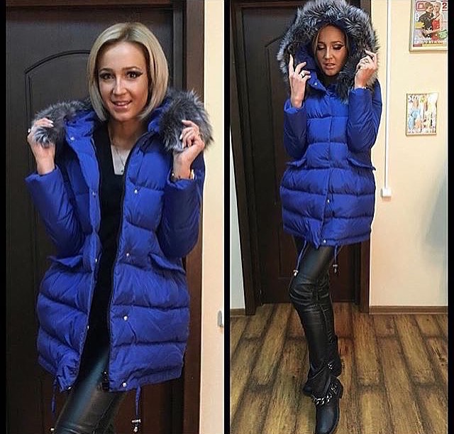 С чем одеть синюю куртку с мехом С чем одеть синюю куртку с мехом