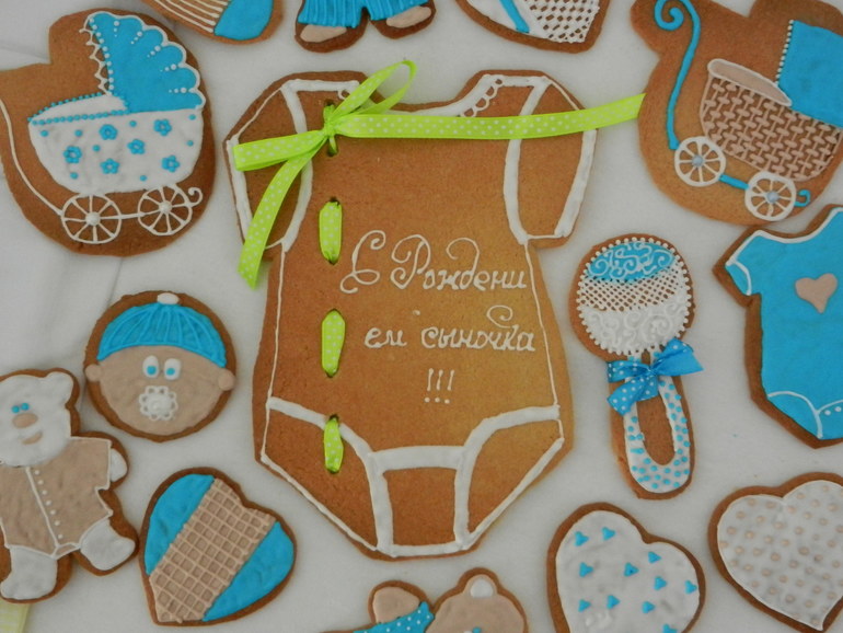 Печенье на рождение мальчика