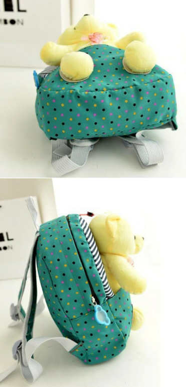 очаровательные рюкзачки со съемным мишкой, цена 525 руб!  сразу на ваш адрес!