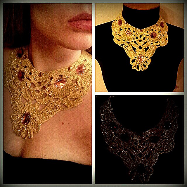 связала себе воротник-ожерелье