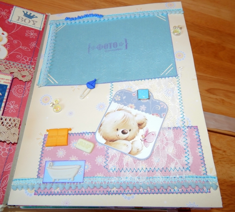 Скрап-альбом "Мой первый год" для маленького мальчика