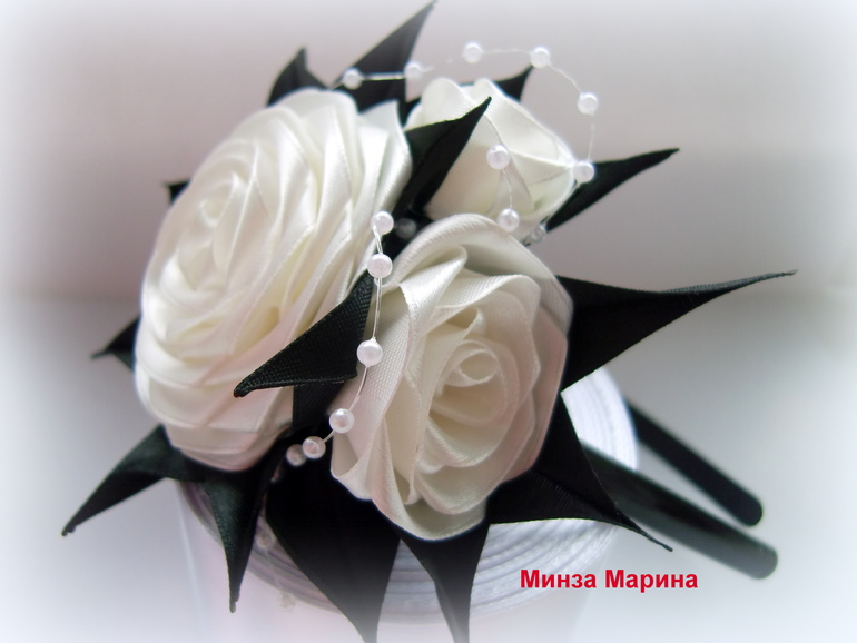 Заколочка автомат и ободок - мои любимые розы :)