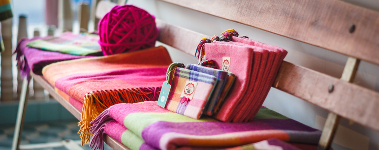 Яркие Пледы из Ирландии (100% овечья шерсть)