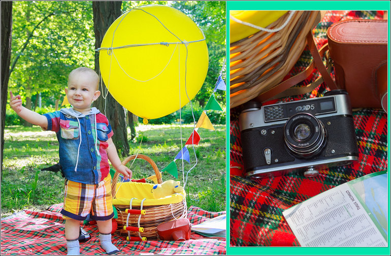 "На воздушном шаре". Кирюша и его семья.