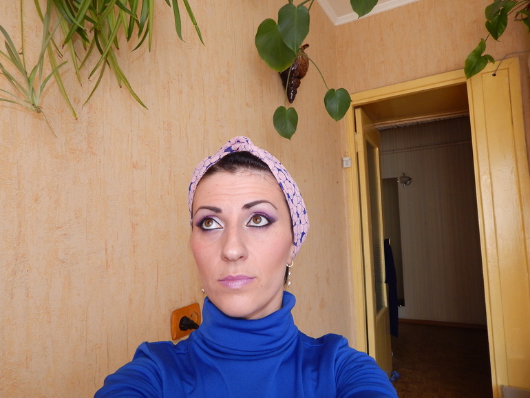 Сиреневый макияж в стиле " Арабский"