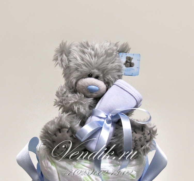 Торт из памперсов для мальчика "Беби Тедди"