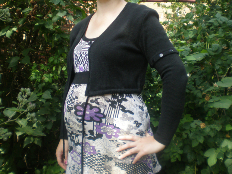 кофта-болеро на мое растущее пузико.