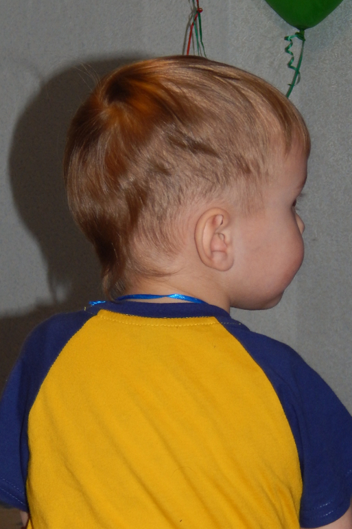 Ну вот и мы к трем годам нарастили волос для модельной стрижки и похода в парикмахерскую!!!