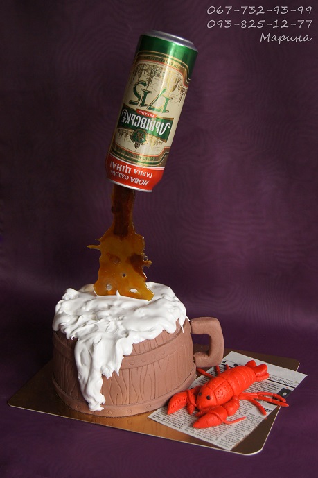 Торт кружка с пивом