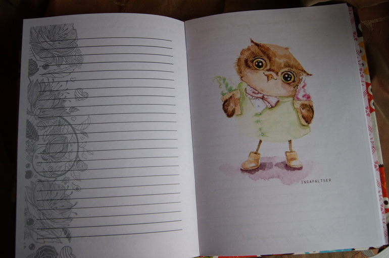 Блокнот с совами.