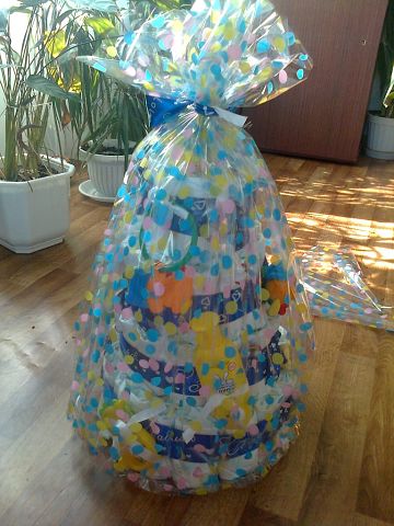 Мои первые тортики из подгузников