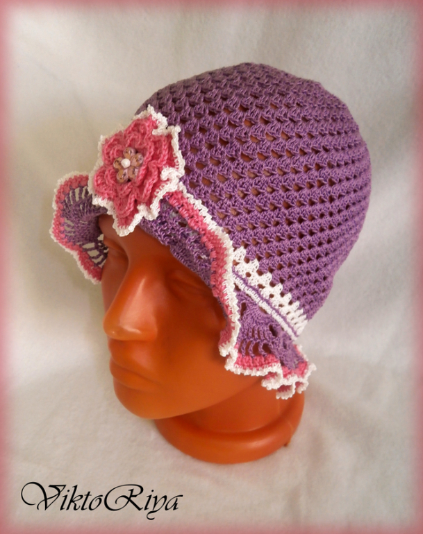 Шляпка "Цветочек аленький"