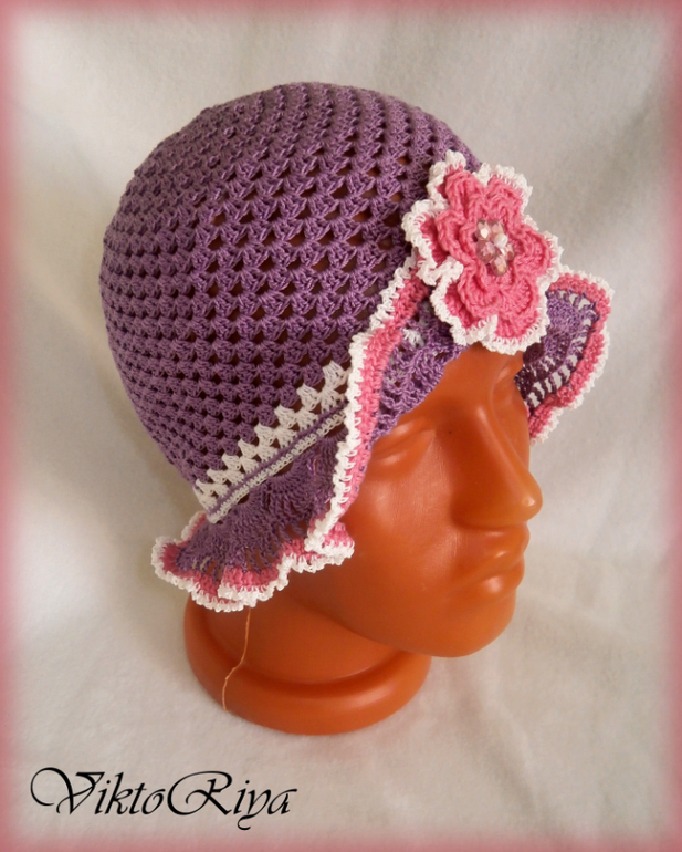 Шляпка "Цветочек аленький"