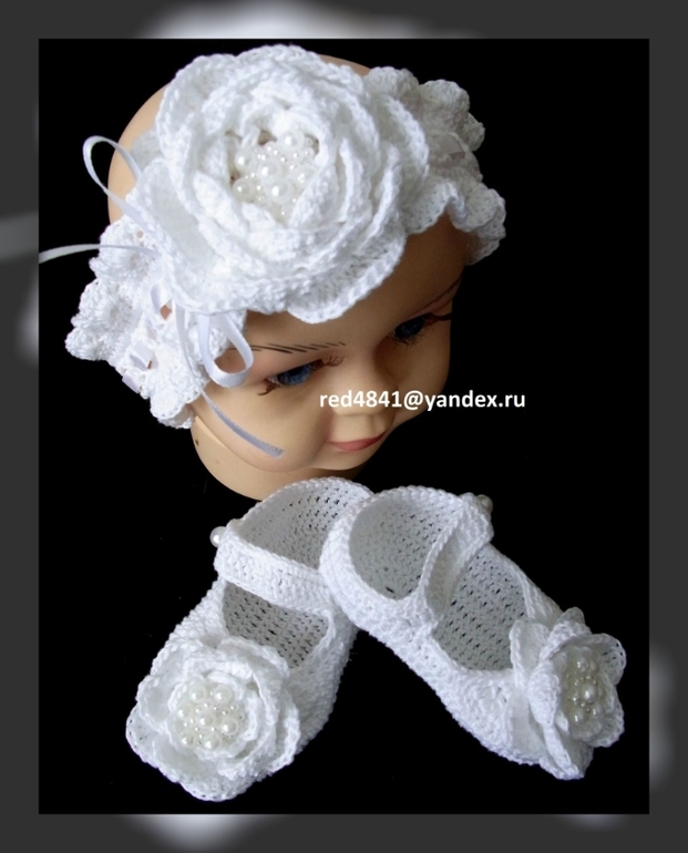 нежнейший комплектик для маленькой принцессы)работы моей подруги