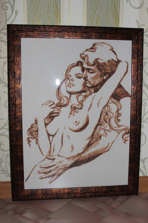 Первые работы из багетки