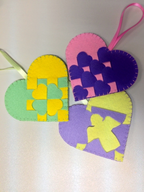 Фетровые валентинки