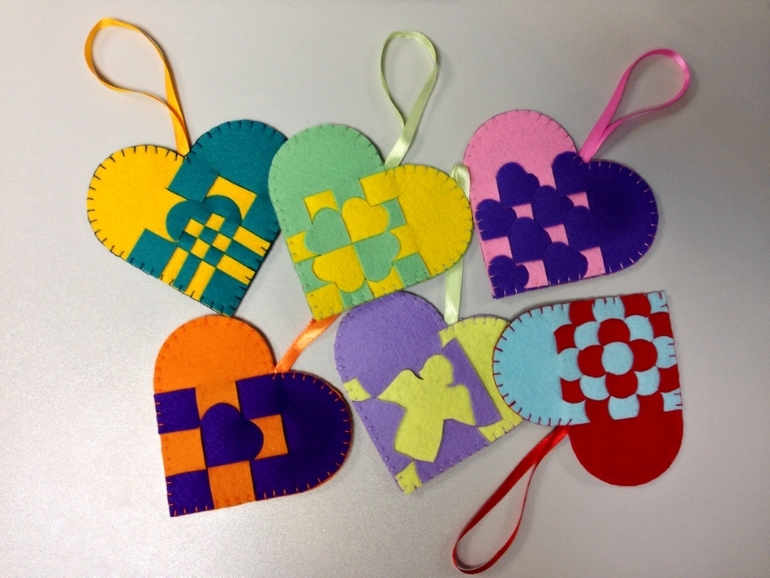 Фетровые валентинки
