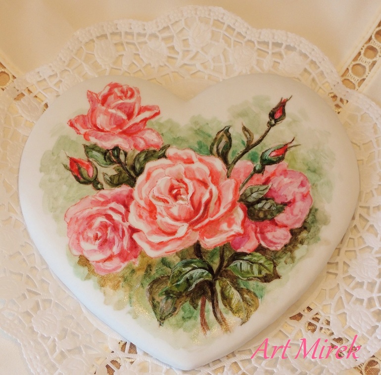 Пряник "Цветочное сердце"