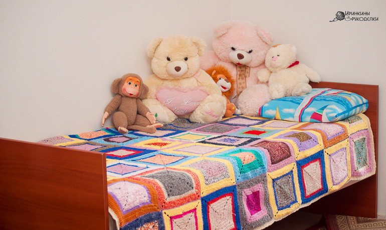 Плед из остатков