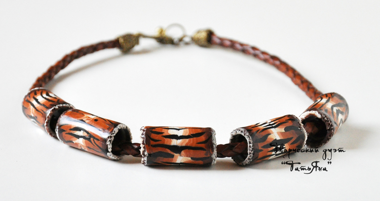 Бусы и серьги "Немо" и Тигровые бусы
