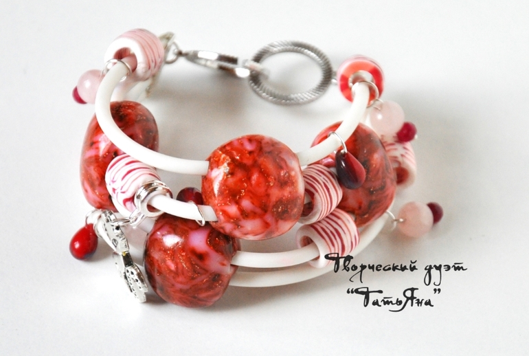 Браслет "Сладкая кошечка" и Бусы "Арахисовые"