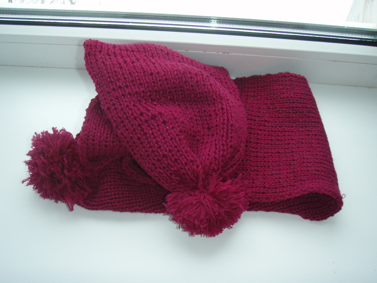 Шапочки-шарфики)