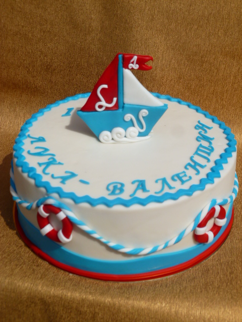 Морской тортик на годик!