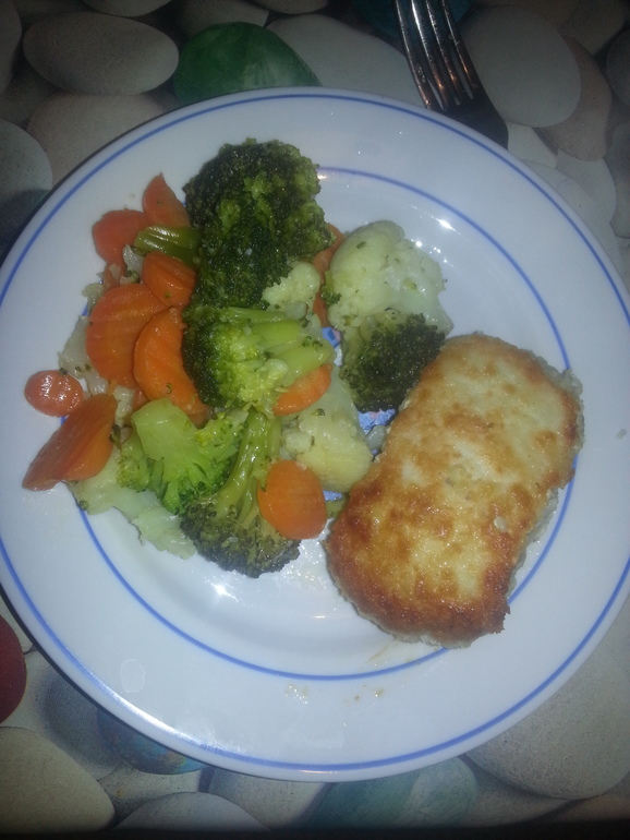 ЗРАЗЫ - Куриная котлета с сыром и овощи.