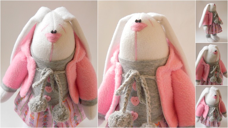 Зайка в розовом