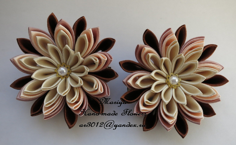 Цветы в технике канзаши
