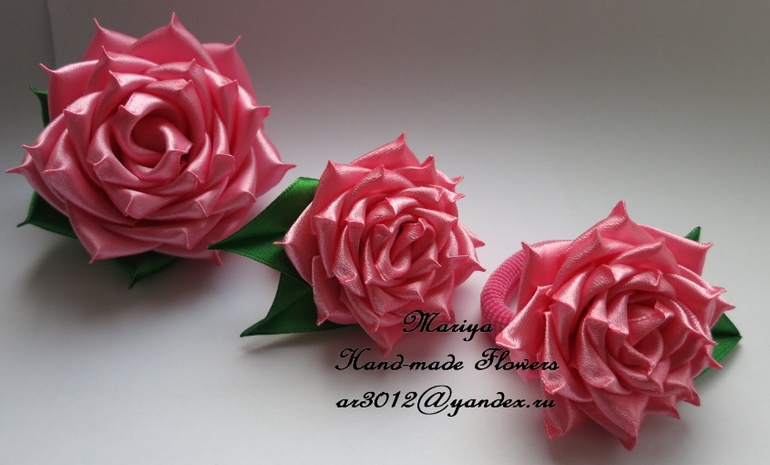 Цветы в технике канзаши