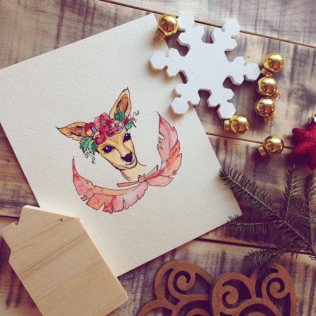 новогодняя открытка)