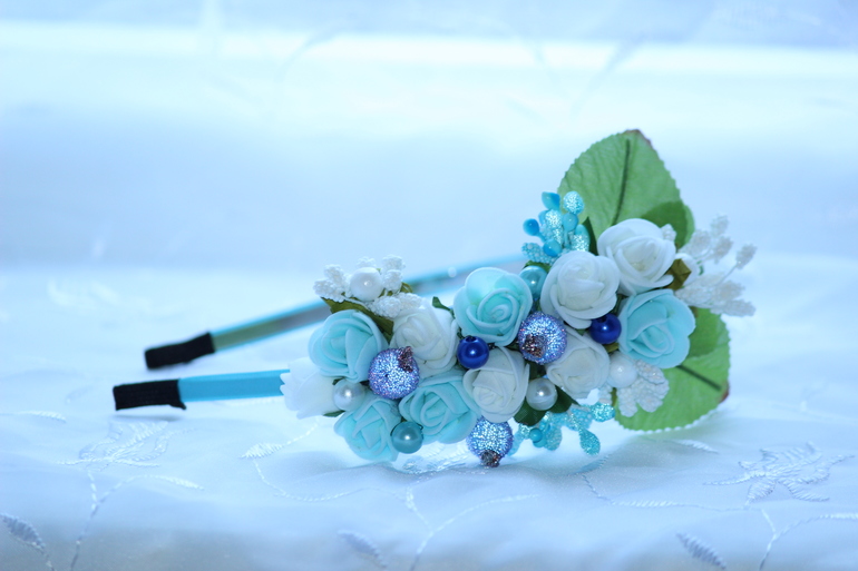 Ободочек нежно-голубой)))